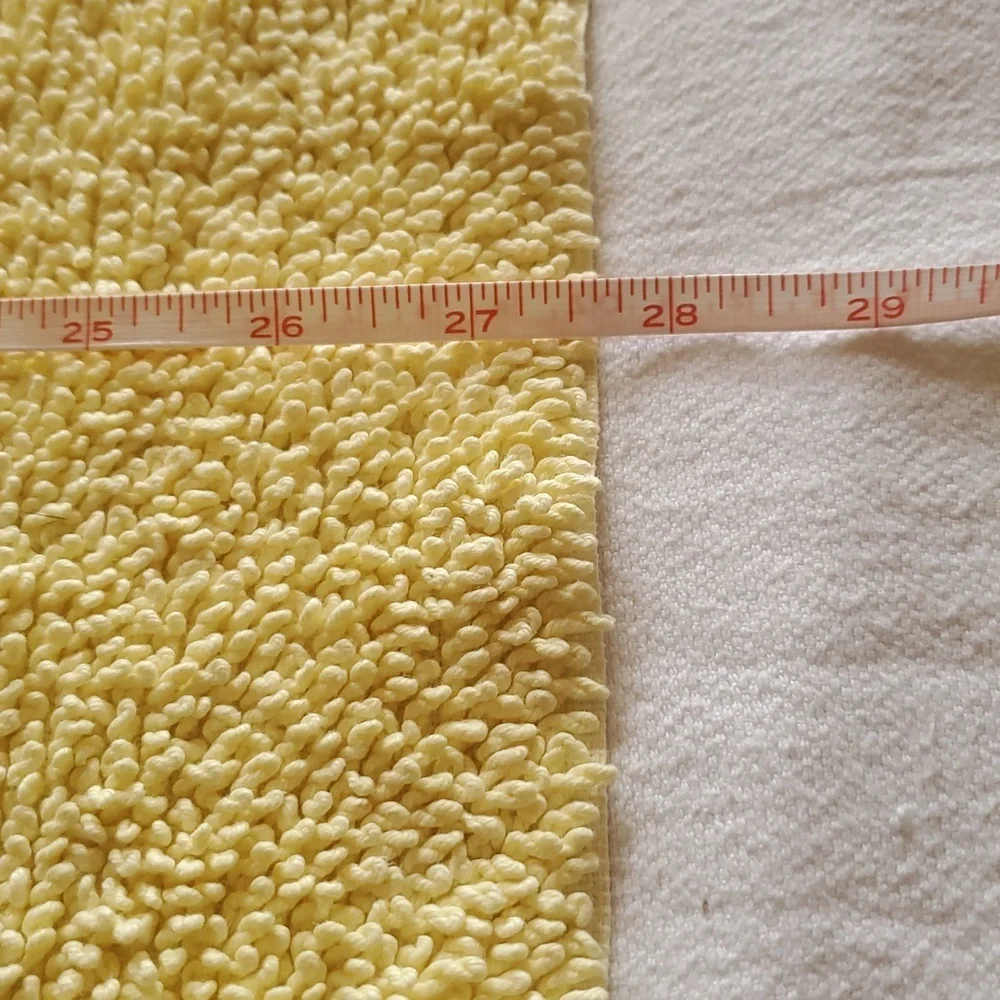Vintage Yellow Chenille Textured 27.5